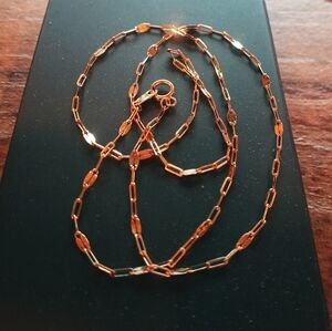 Real 10k yellow gold chain necklace, 18" long, new, stamped. Pretty and dainty!